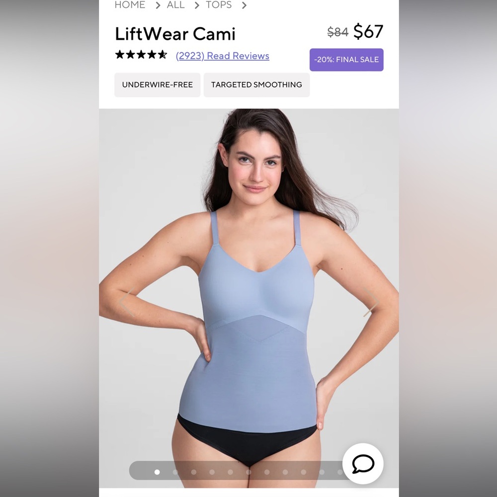 Honeylove liftware Tank - Stonewash Blue